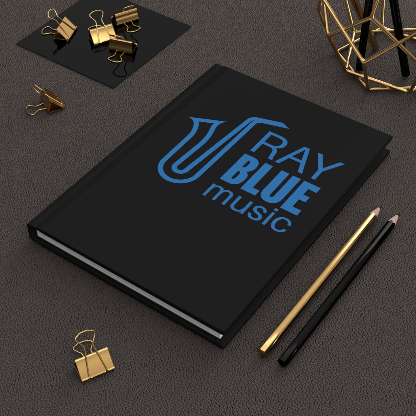 Ray Blue Music Hardcover Journal Matte