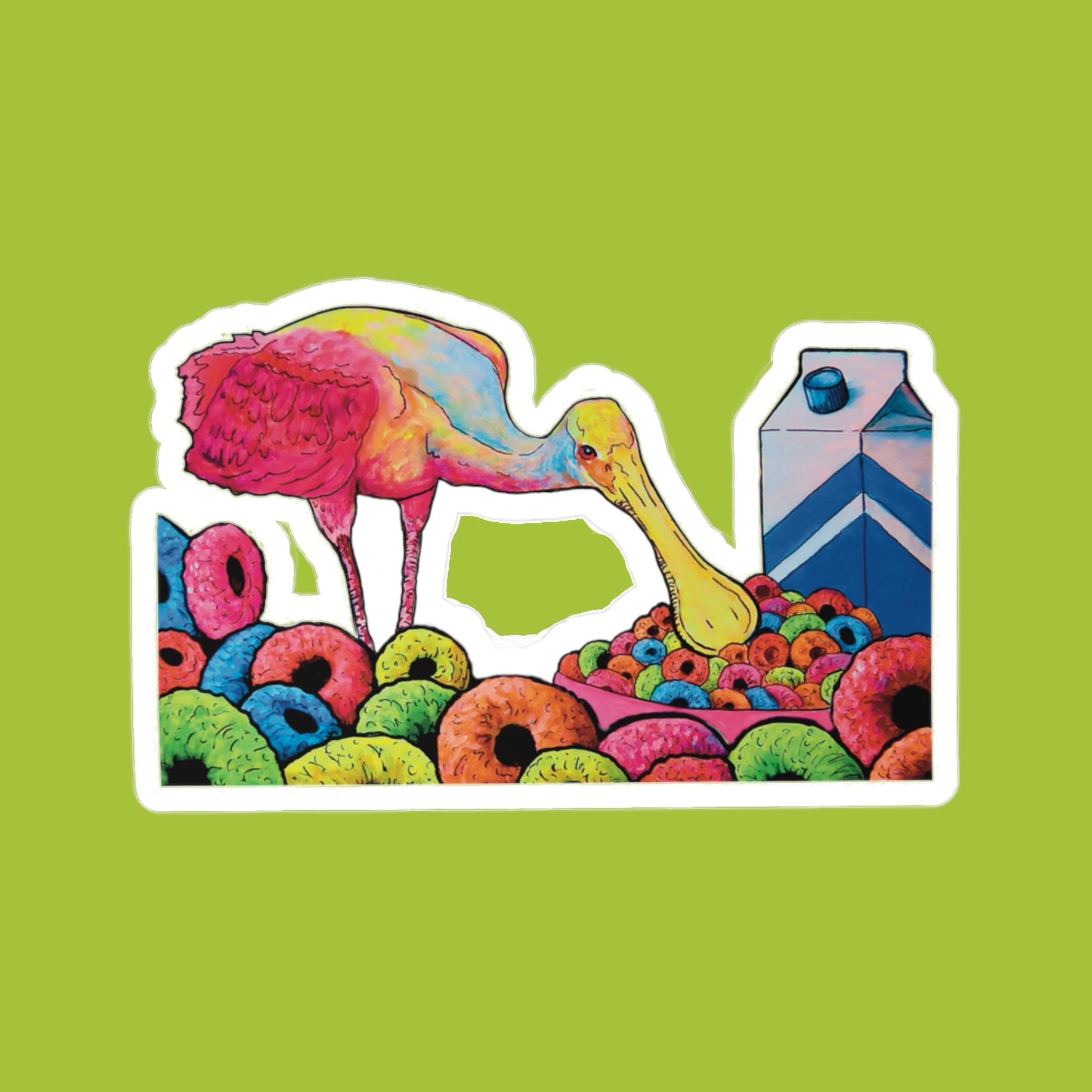 Lovin' Spoonbills - Colorful Kiss-Cut Vinyl Decal from the Lovin' Spoonbills collection by C.V. Design