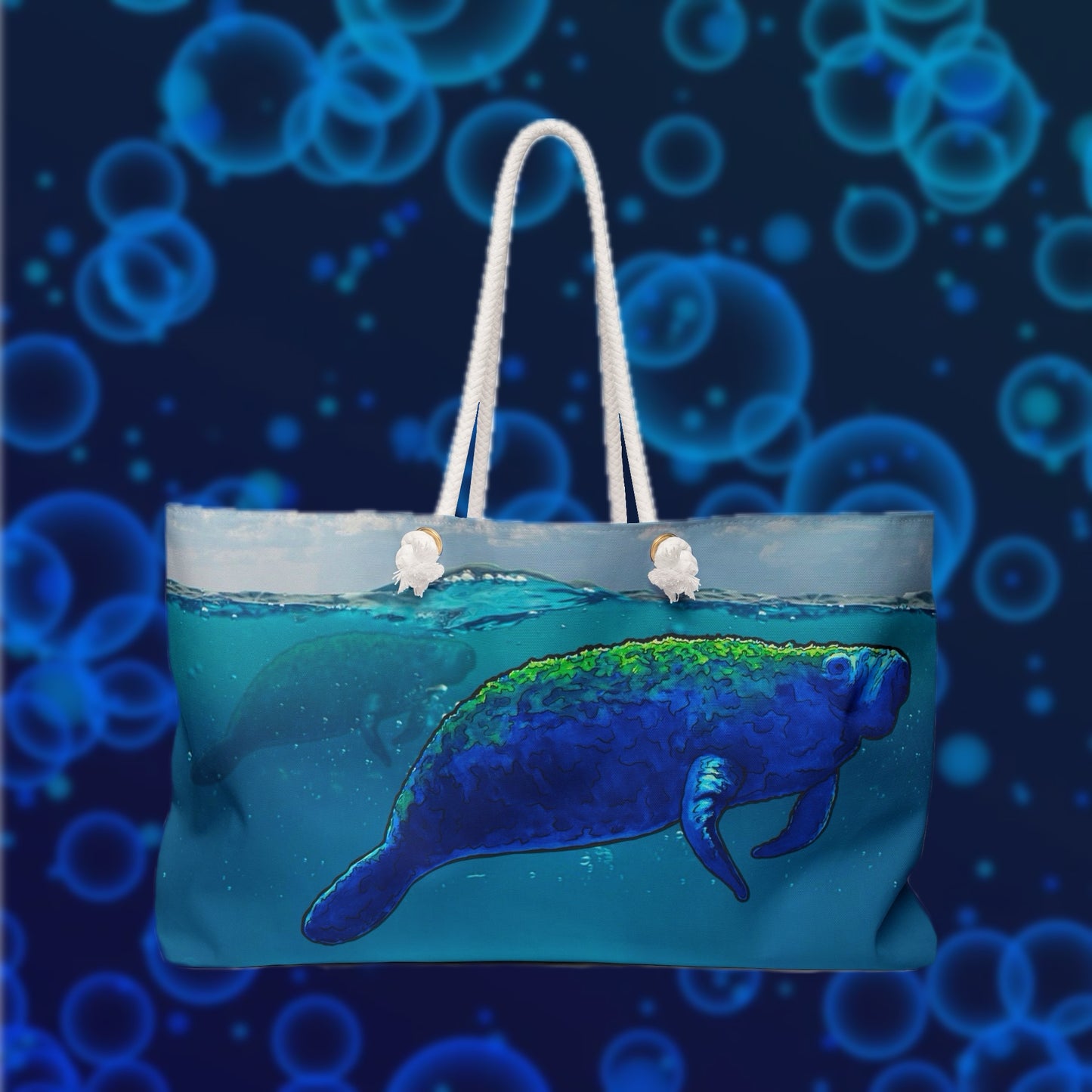 Colorful Manatee Weekender Bag - Perfect for Beach & Travel
