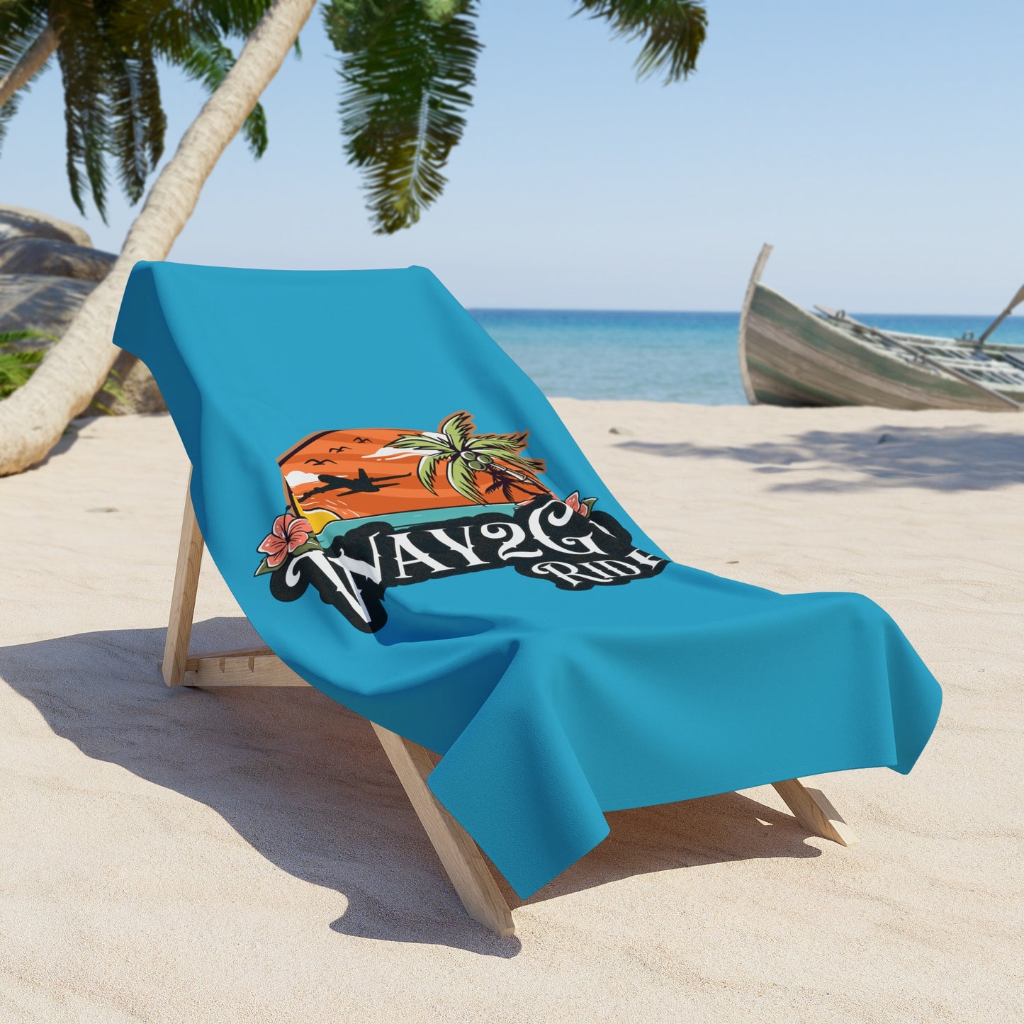 Way2Go Beach Towel - BLUE (two sizes)