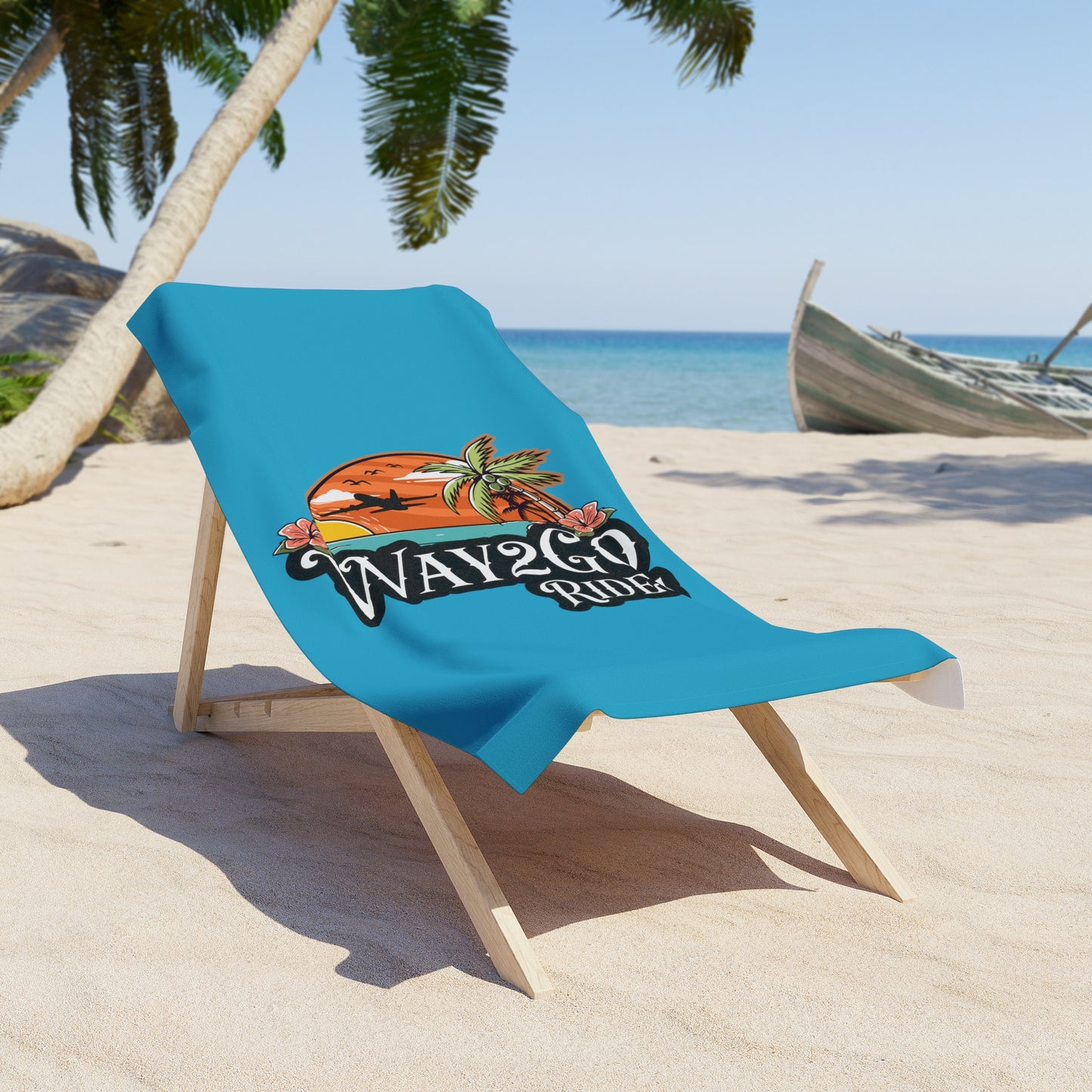 Way2Go Beach Towel - BLUE (two sizes)