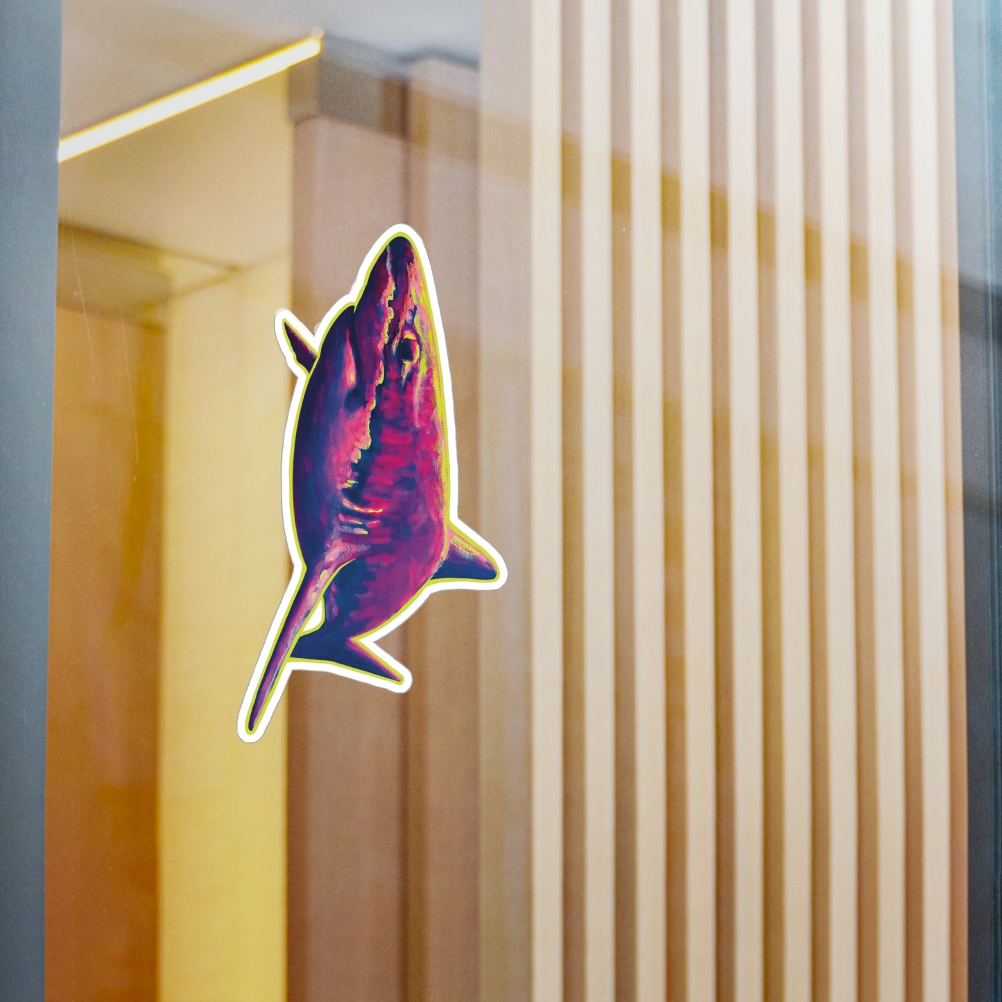 Shark - Vibrant Kiss-Cut Vinyl Decal, Design for Car, Laptop, or Wall