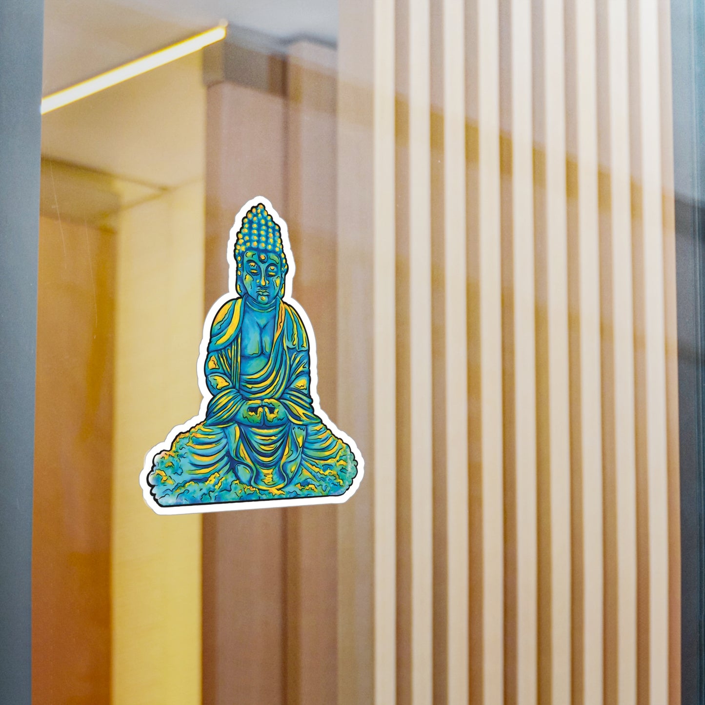 Meditation - Vibrant Kiss-Cut Vinyl Decal, Design for Car, Laptop, or Wall