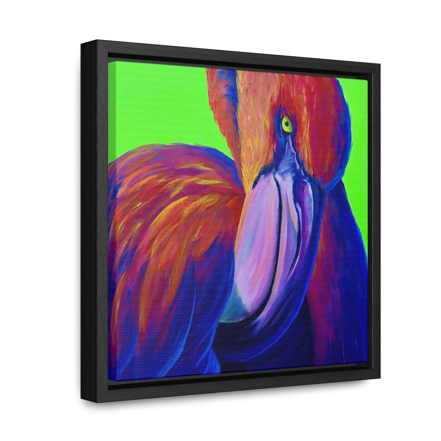 Flamingo -  Canvas Wraps, Square Frame