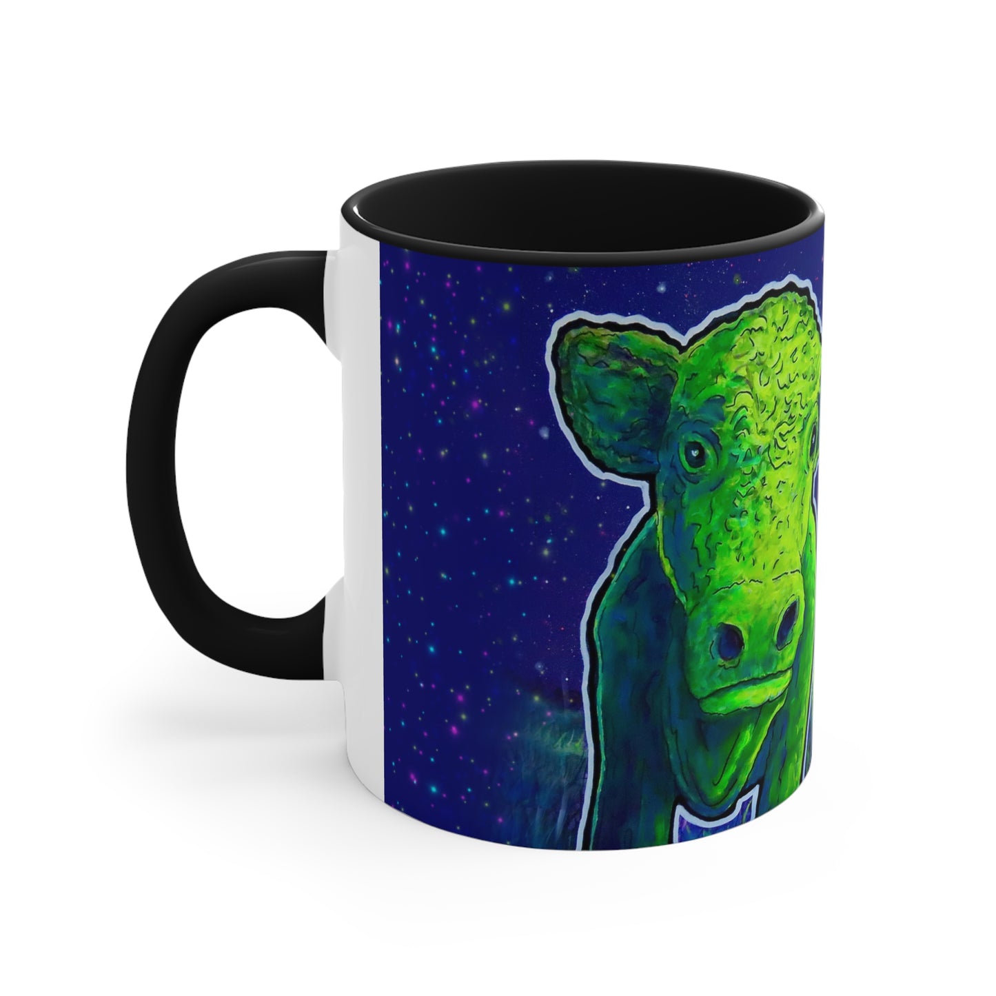 Cows In Outer Space - Coffee Mug -  C.V. Designs Abducted Series