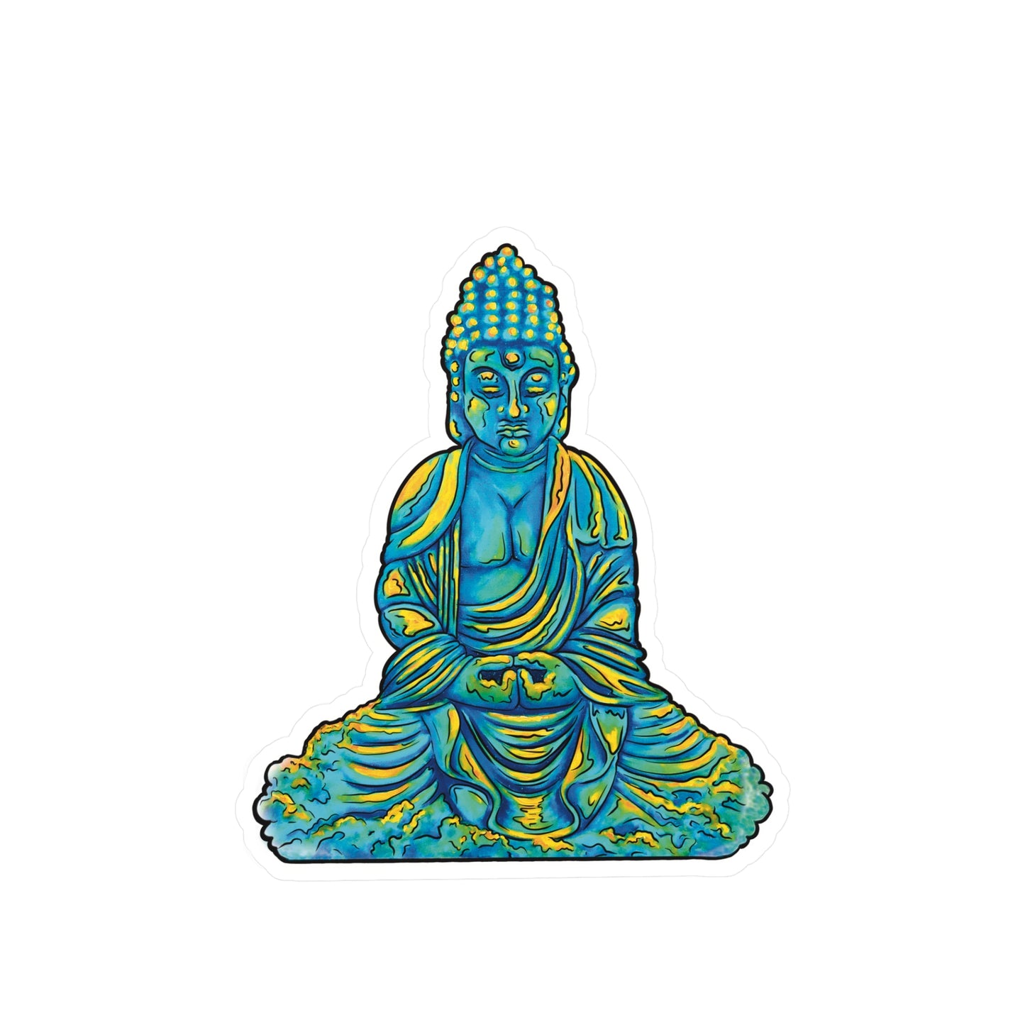 Meditation - Vibrant Kiss-Cut Vinyl Decal, Design for Car, Laptop, or Wall