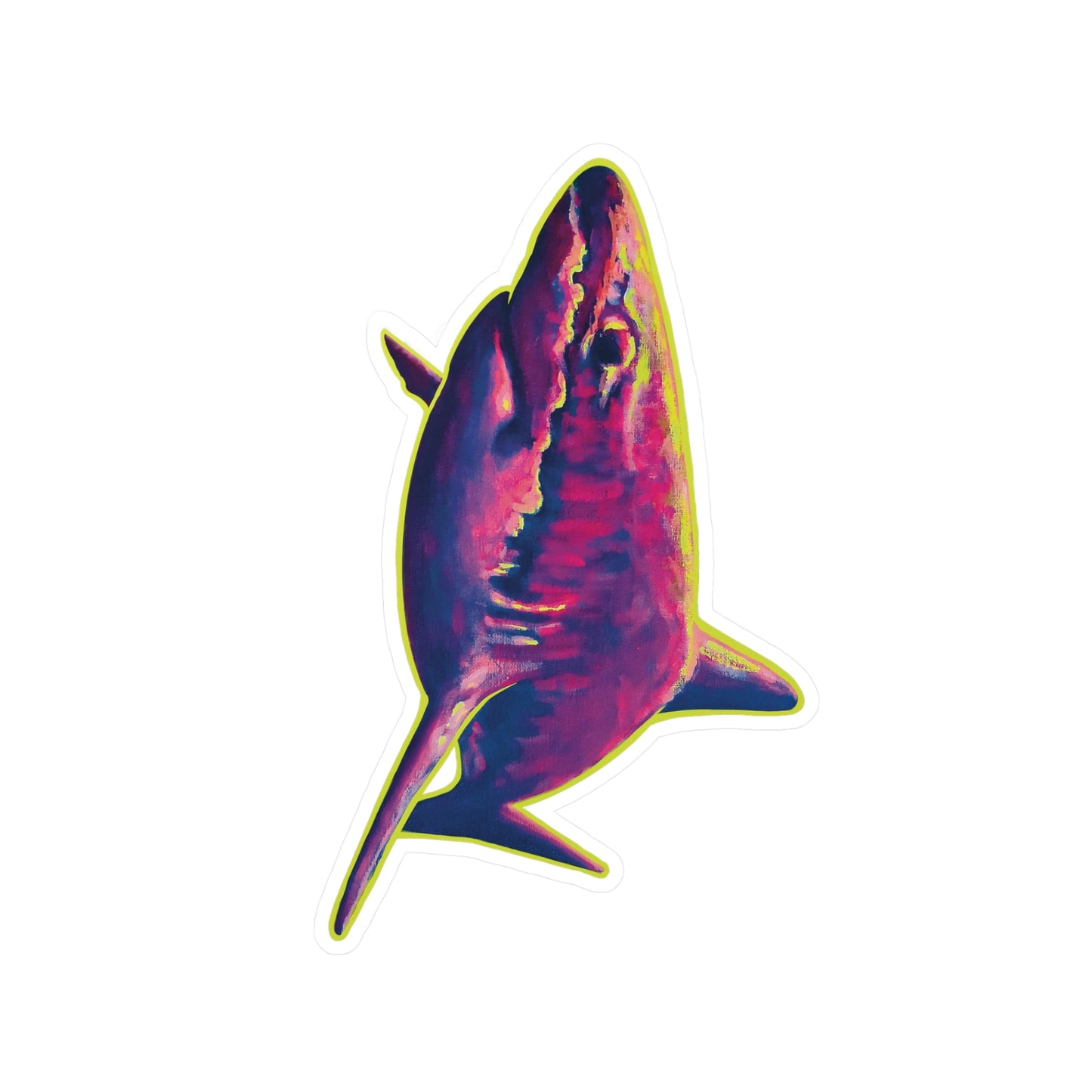 Shark - Vibrant Kiss-Cut Vinyl Decal, Design for Car, Laptop, or Wall
