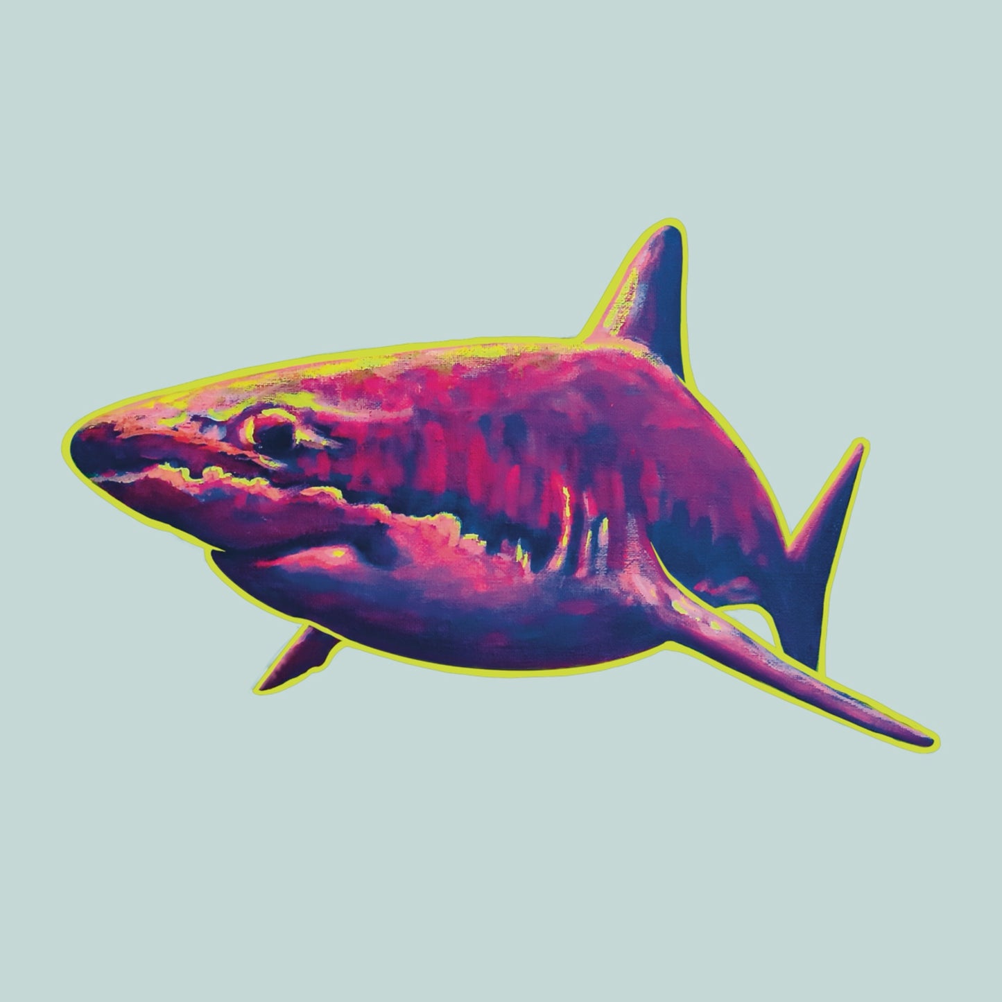 Shark - Vibrant Kiss-Cut Vinyl Decal, Design for Car, Laptop, or Wall