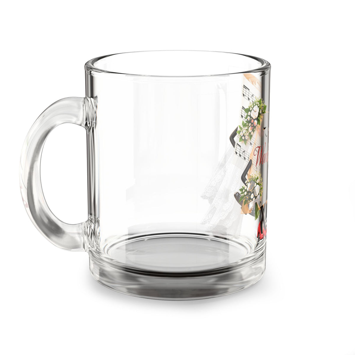 The Marriage of Words and Music - Glass Mug 10oz
