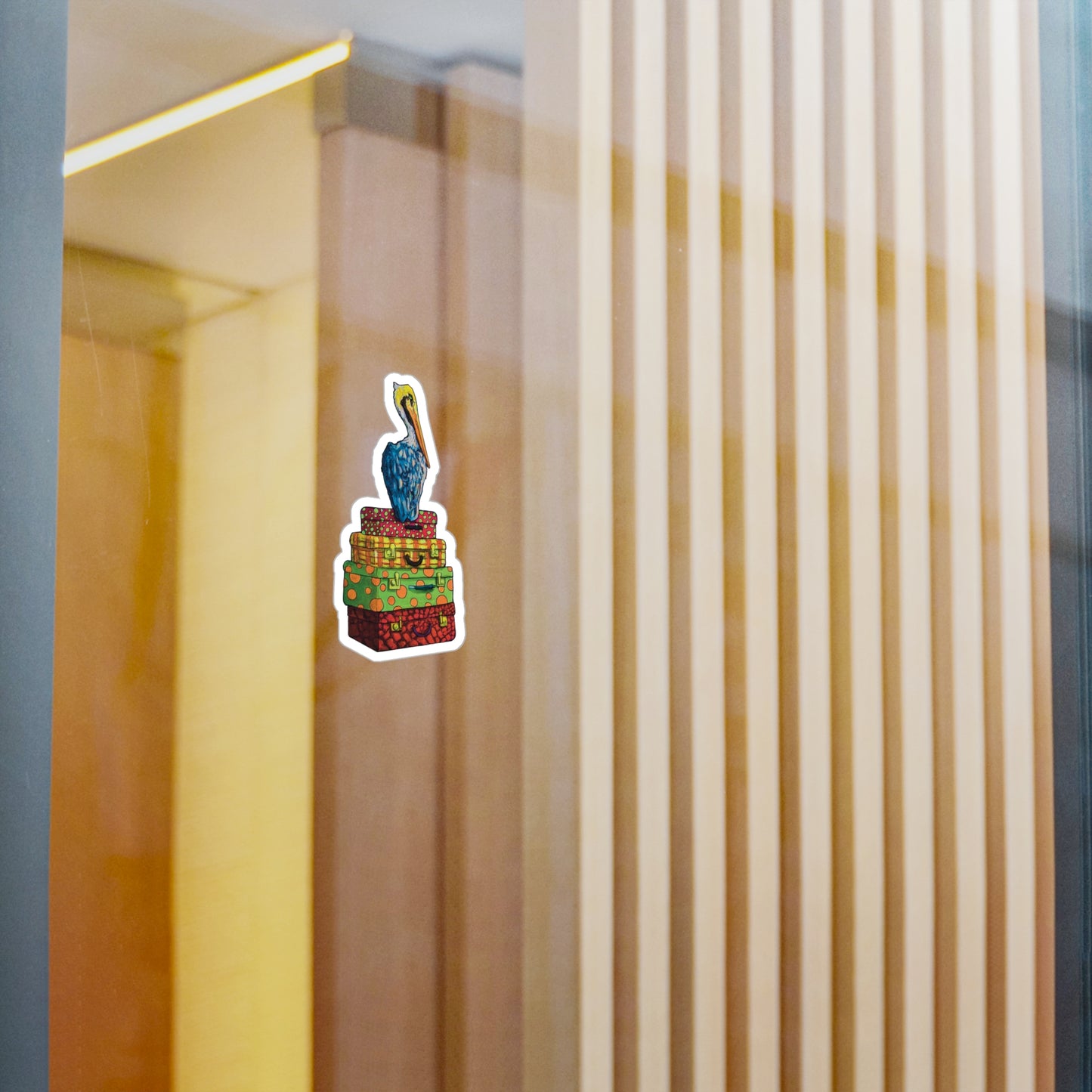 Pelican - Vibrant Kiss-Cut Vinyl Decal, Design for Car, Laptop, or Wall