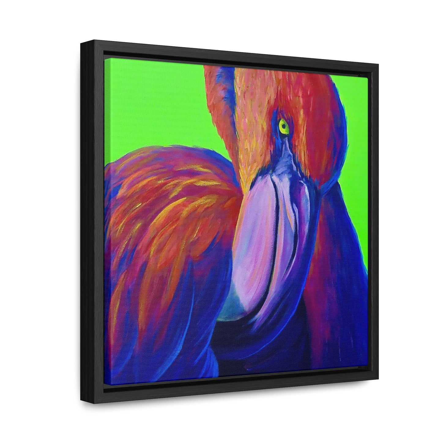 Flamingo -  Canvas Wraps, Square Frame
