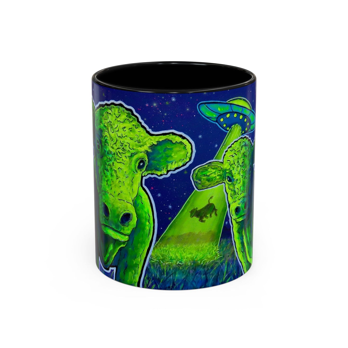 Cows From Outer Space - Coffee Mug -  C.V. Designs Abducted Series