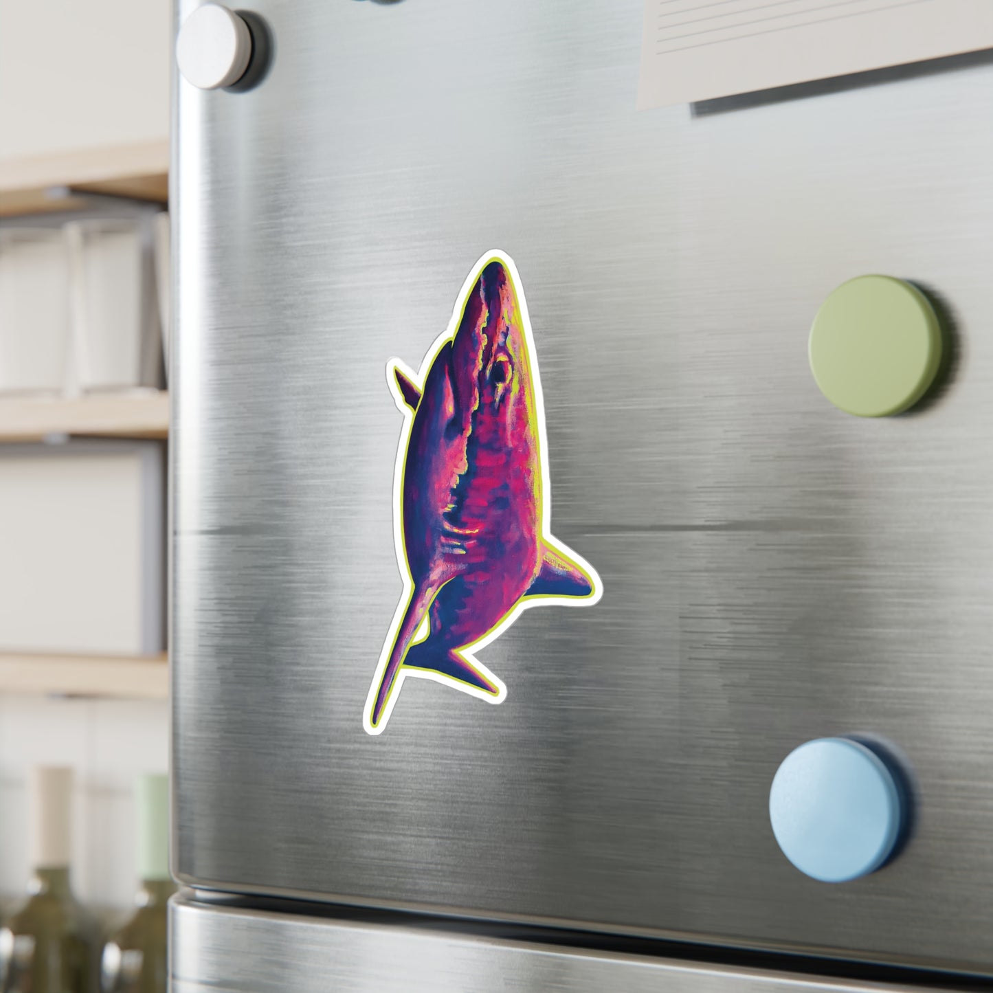 Shark - Vibrant Kiss-Cut Vinyl Decal, Design for Car, Laptop, or Wall