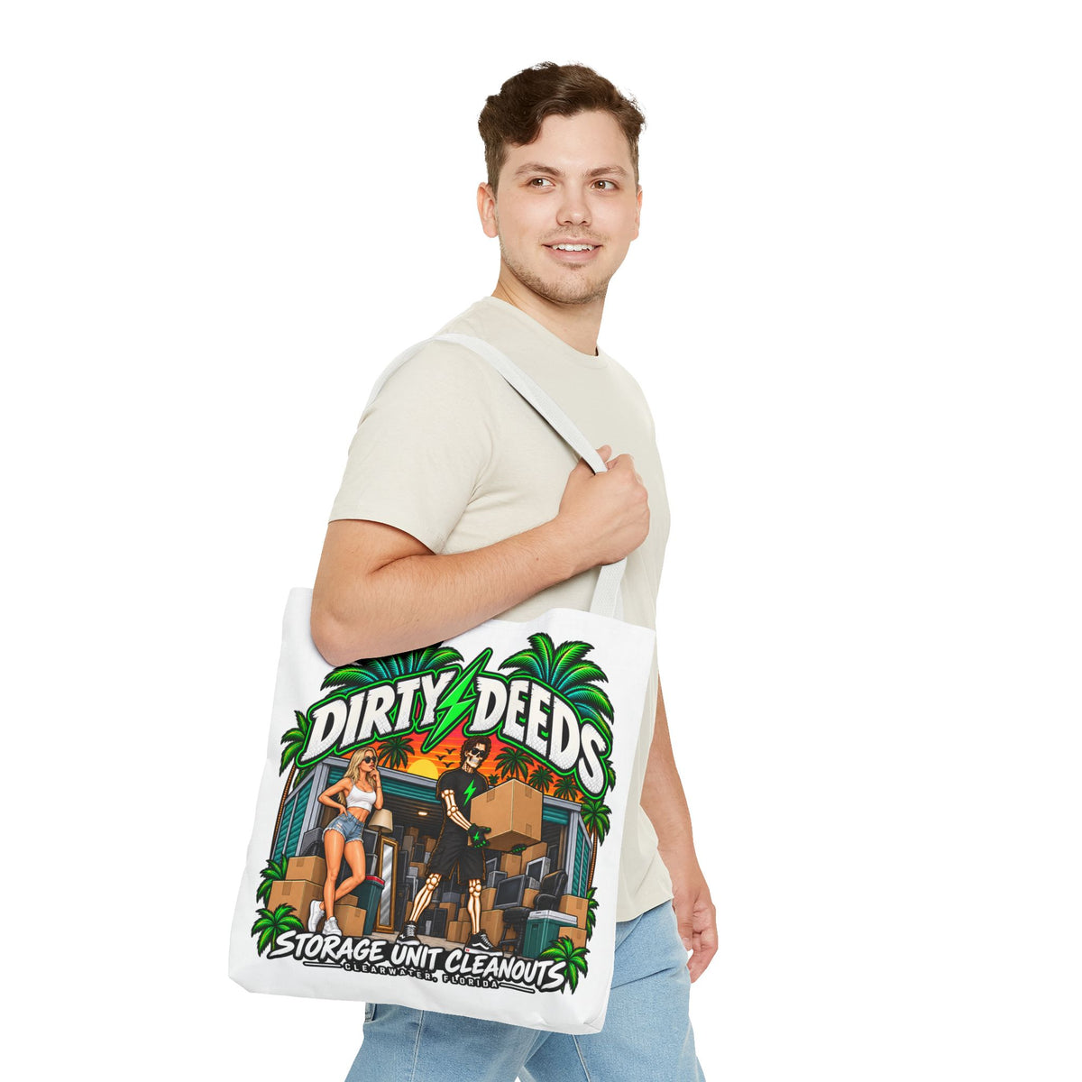 Dirty Deeds Storage Unit Cleanouts Tote Bag