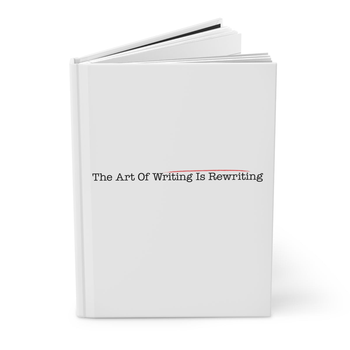 The Art Of Writing Is Rewriting - Red Splash - Hardcover Journal Matte (Lined)