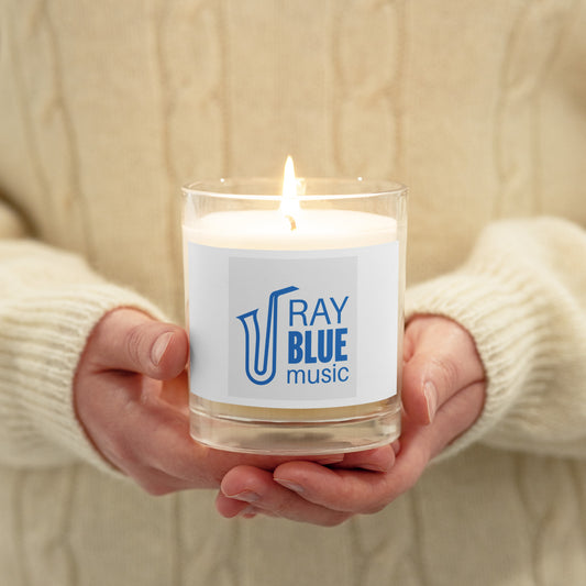 Ray Blue - Glass jar soy wax candle